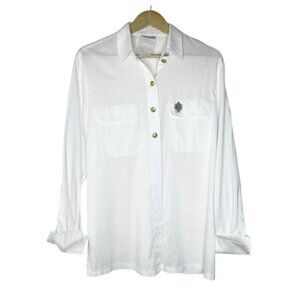 Horst Basler White Vintage Button Up Shirt US L
